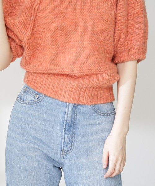 N.（N. Natural Beauty Basic）（エヌエヌナチュラルビューティーベーシック）の「◆モヘア混コンパクトニット（ニット/セーター・レディース・オフホワイト/ブルー/ピンク・MEDIUM）」の8枚目の写真