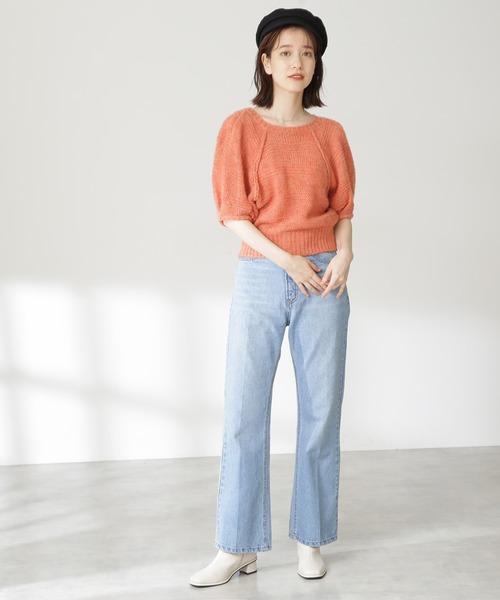 N.（N. Natural Beauty Basic）（エヌエヌナチュラルビューティーベーシック）の「◆モヘア混コンパクトニット（ニット/セーター・レディース・オフホワイト/ブルー/ピンク・MEDIUM）」の13枚目の写真