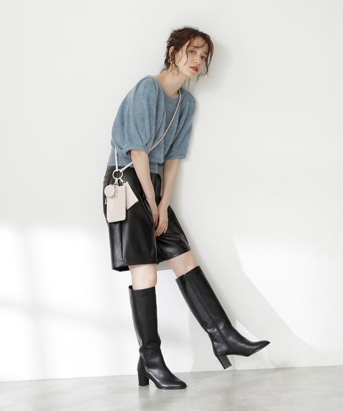 N.（N. Natural Beauty Basic）（エヌエヌナチュラルビューティーベーシック）の「◆モヘア混コンパクトニット（ニット/セーター・レディース・オフホワイト/ブルー/ピンク・MEDIUM）」の12枚目の写真