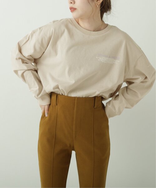 RAY CASSIN（レイカズン）の「ロゴプリントT（Tシャツ/カットソー・レディース・ブラック/ベージュ/オフホワイト・FREE）」の12枚目の写真