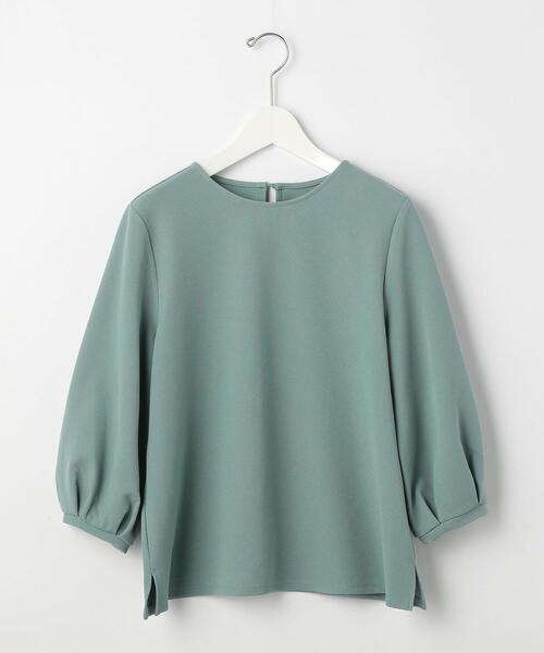 closet story（クローゼットストーリー）の「＜closet story（クローゼットストーリー）＞ピケ タックスリーブ カットソー（Tシャツ/カットソー・レディース・ネイビー/オフホワイト/ライム・FREE）」の13枚目の写真