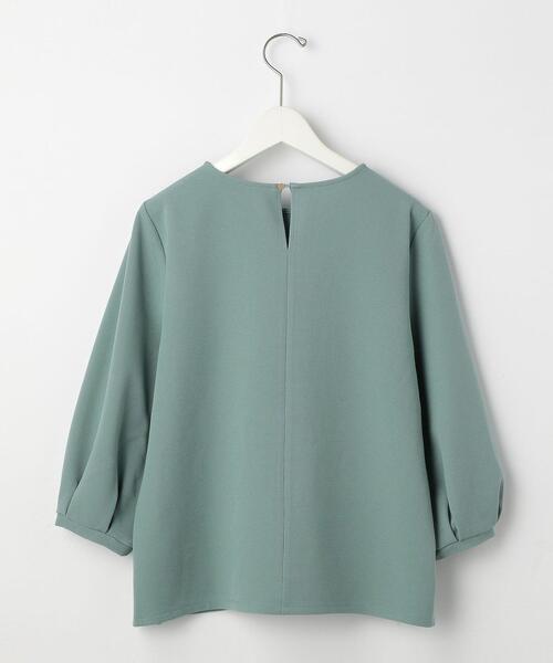 closet story（クローゼットストーリー）の「＜closet story（クローゼットストーリー）＞ピケ タックスリーブ カットソー（Tシャツ/カットソー・レディース・ネイビー/オフホワイト/ライム・FREE）」の14枚目の写真