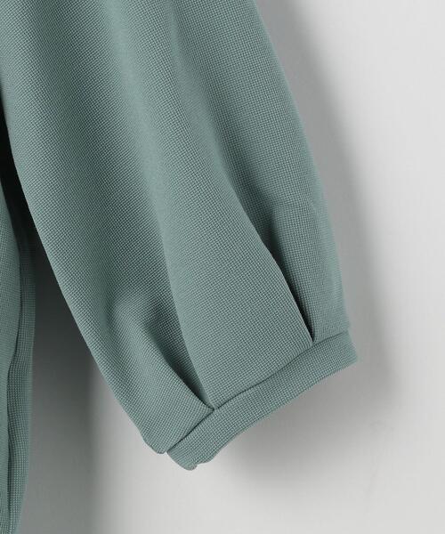 closet story（クローゼットストーリー）の「＜closet story（クローゼットストーリー）＞ピケ タックスリーブ カットソー（Tシャツ/カットソー・レディース・ネイビー/オフホワイト/ライム・FREE）」の18枚目の写真