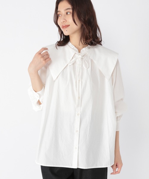 studio CLIP（スタディオクリップ）の「【キナリノ掲載商品】マルチウェイヴィンテージブラウス（シャツ/ブラウス・レディース・その他2/その他1/オフホワイト・LARGE/MEDIUM）」の11枚目の写真