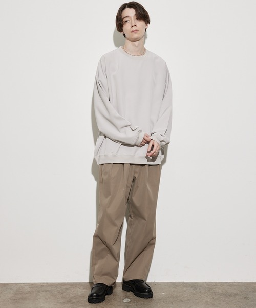 JUNRED(ジュンレッド)の「スムースタッチL/Sプルオーバー(Tシャツ/カットソー・メンズ・ホワイト/ブラック/グレー/ブルー/スミクロ・S/M/L)」の7枚目の写真