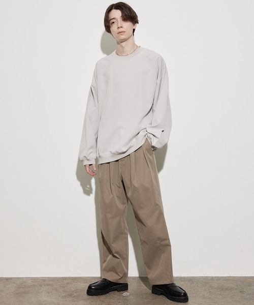 JUNRED(ジュンレッド)の「スムースタッチL/Sプルオーバー(Tシャツ/カットソー・メンズ・ホワイト/ブラック/グレー/ブルー/スミクロ・S/M/L)」の9枚目の写真