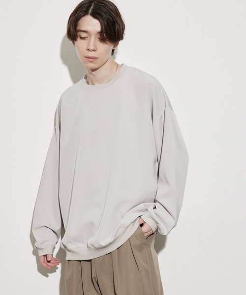 JUNRED(ジュンレッド)の「スムースタッチL/Sプルオーバー(Tシャツ/カットソー・メンズ・ホワイト/ブラック/グレー/ブルー/スミクロ・S/M/L)」の11枚目の写真