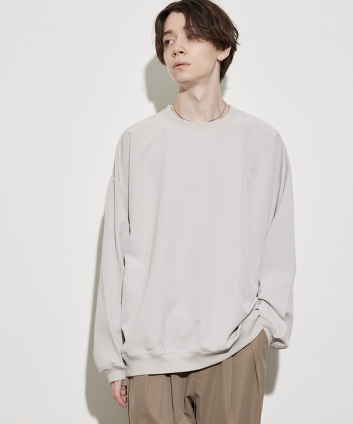 JUNRED(ジュンレッド)の「スムースタッチL/Sプルオーバー(Tシャツ/カットソー・メンズ・ホワイト/ブラック/グレー/ブルー/スミクロ・S/M/L)」の6枚目の写真