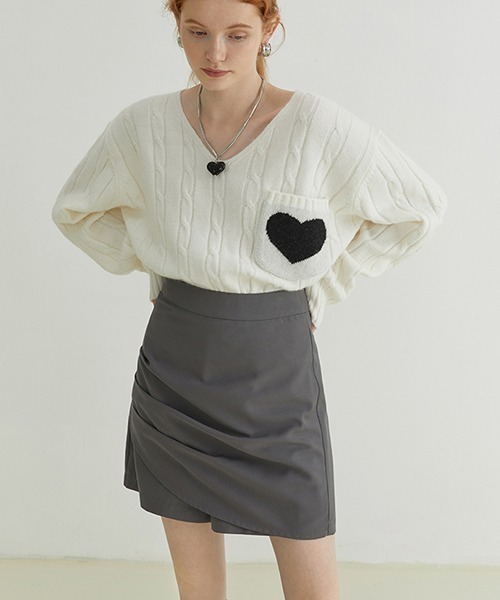 Fano Studios（ファノ ストゥディオズ）の「【Fano Studios】Wrap culottes FQ21B007（その他パンツ・レディース・グレー・M/S/L）」の2枚目の写真