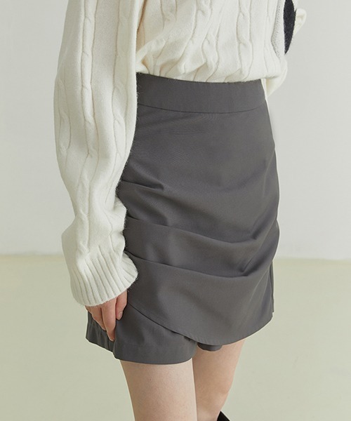 Fano Studios（ファノ ストゥディオズ）の「【Fano Studios】Wrap culottes FQ21B007（その他パンツ・レディース・グレー・M/S/L）」の8枚目の写真