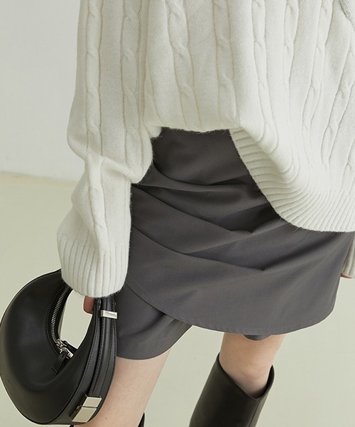 Fano Studios（ファノ ストゥディオズ）の「【Fano Studios】Wrap culottes FQ21B007（その他パンツ・レディース・グレー・M/S/L）」の9枚目の写真