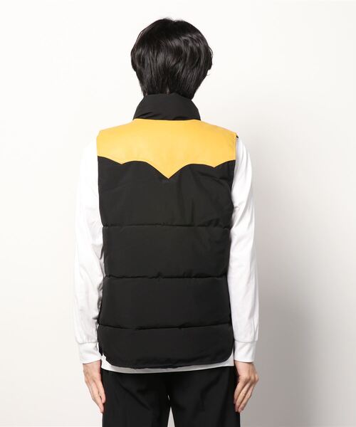 ８(eight)（エイト）の「ウエスタン切替ベスト（ダウンベスト・メンズ・ブラック/ベージュ/ネイビー/グレー/ワインレッド・MEDIUM/LARGE/X-LARGE）」の7枚目の写真