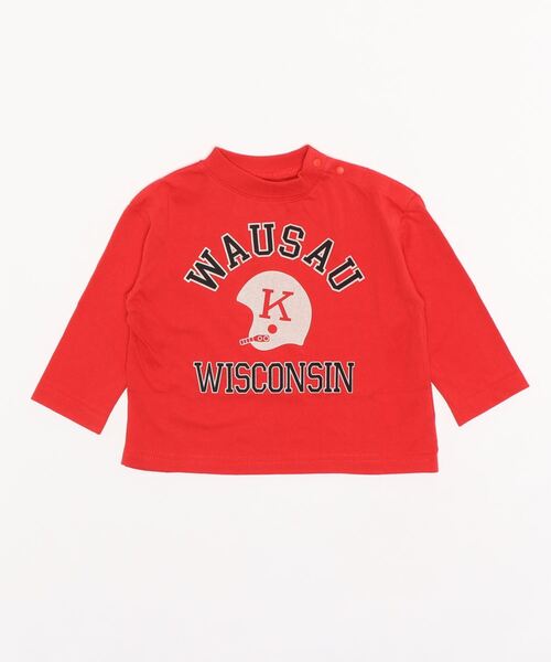 Life Support Products（ライフサポートプロダクツ）の「ヴィンテージプリントロンT（80～150cm）（Tシャツ/カットソー・キッズ・レッド/オフホワイト/キャメル/ライトピンク/チャコール・90/100/110/120/80/130/95/140/150）」の13枚目の写真