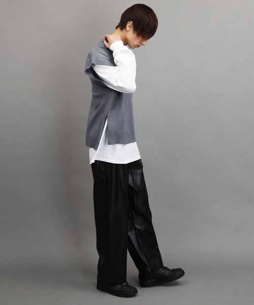 Air Tokyo（エアートウキョー）の「ビーガンレザー ルーズ ワイドパンツ（その他パンツ・メンズ・ブラック・MEDIUM/LARGE）」の13枚目の写真