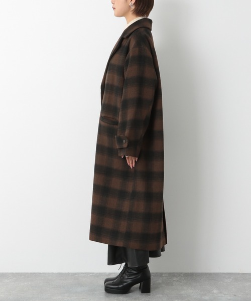 Heather（ヘザー）の「アソートチェック柄チェスターコート　215262（チェスターコート・レディース・ブラック系/ブラウン系/グリーン系・FREE）」の11枚目の写真