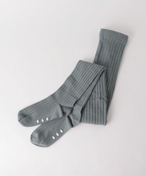 green label relaxing（グリーンレーベルリラクシング）の「GLR リブタイツ 100cm-140cm（タイツ/ストッキング・キッズ・ライトブルー/オレンジ系その他・S(100-110cm)/M(110-130cm)/L(120-140cm)）」の2枚目の写真