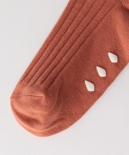 green label relaxing（グリーンレーベルリラクシング）の「GLR リブタイツ 100cm-140cm（タイツ/ストッキング・キッズ・ライトブルー/オレンジ系その他・S(100-110cm)/M(110-130cm)/L(120-140cm)）」の4枚目の写真