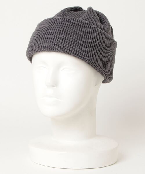 crepuscule（クレプスキュール）の「crepuscule Knit cap 2103-010（ニットキャップ/ビーニー・メンズ・チャコールグレー/ブルー/ブラック/ベージュ・FREE）」の7枚目の写真