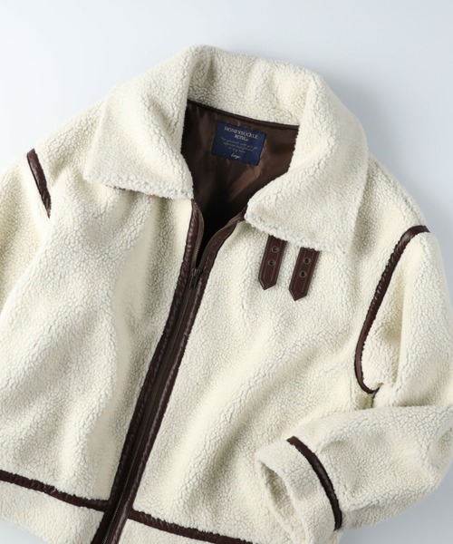 HONEYSUCKLE ROSE（ハニーサックルローズ）の「【HONEYSUCKLE ROSE】B-3ボアジャケット（その他アウター・レディース・ブラック/オフホワイト/ライトブラウン・L/M）」の19枚目の写真