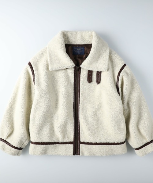 HONEYSUCKLE ROSE（ハニーサックルローズ）の「【HONEYSUCKLE ROSE】B-3ボアジャケット（その他アウター・レディース・ブラック/オフホワイト/ライトブラウン・L/M）」の20枚目の写真