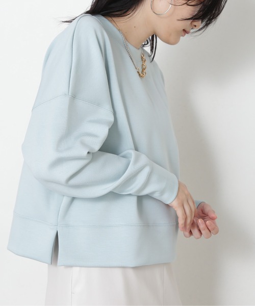 NATURAL BEAUTY BASIC（ナチュラルビューティーベーシック）の「ダンボールプルオーバー（Tシャツ/カットソー・レディース・ベージュ/オフホワイト/ブルー・MEDIUM）」の3枚目の写真