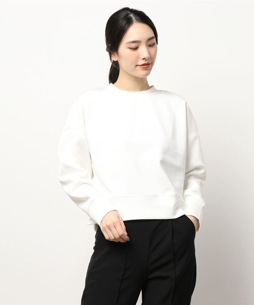 NATURAL BEAUTY BASIC（ナチュラルビューティーベーシック）の「ダンボールプルオーバー（Tシャツ/カットソー・レディース・ベージュ/オフホワイト/ブルー・MEDIUM）」の6枚目の写真