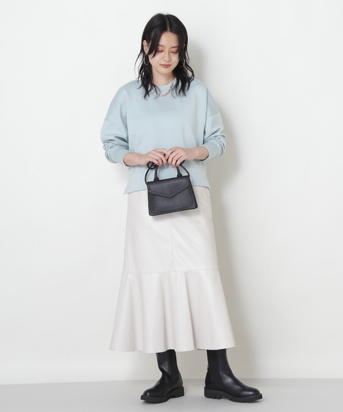 NATURAL BEAUTY BASIC（ナチュラルビューティーベーシック）の「ダンボールプルオーバー（Tシャツ/カットソー・レディース・ベージュ/オフホワイト/ブルー・MEDIUM）」の20枚目の写真