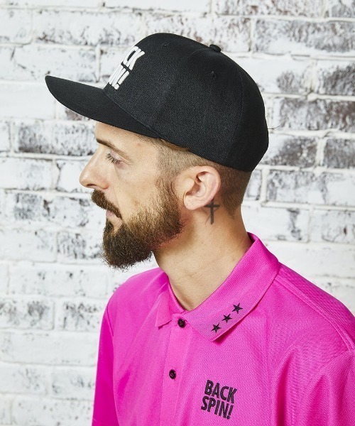 RAWLIFE（ロウライフ）の「BACK SPIN!GOLF/バックスピンゴルフ/FLAT BRIM CAP（キャップ・メンズ・ブラック・FREE）」の4枚目の写真