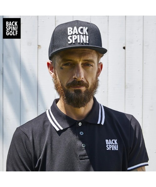 RAWLIFE（ロウライフ）の「BACK SPIN!GOLF/バックスピンゴルフ/FLAT BRIM CAP（キャップ・メンズ・ブラック・FREE）」の16枚目の写真
