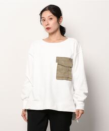 AVIREX | BRUSHED FABRIC PULL OVER/ ブラッシュファブリックプルーバー(Tシャツ/カットソー)