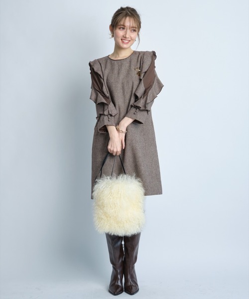 イザベルマランエトワール★ラッフルスリーブ ラップワンピース イザベルマランエトワール☆ラッフルスリーブ ラップワンピース