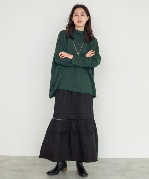 w closet（ダブルクローゼット）の「タック&レースティアードスカート（スカート・レディース・オフホワイト/ブラック・FREE）」の18枚目の写真