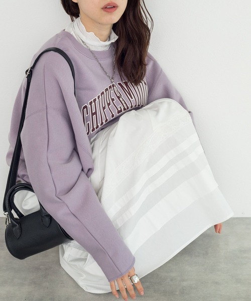 w closet（ダブルクローゼット）の「タック&レースティアードスカート（スカート・レディース・オフホワイト/ブラック・FREE）」の6枚目の写真