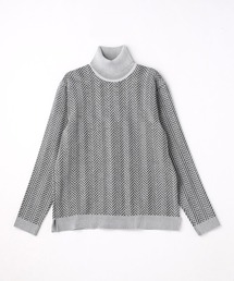 NICOLE CLUB FOR MEN | ヘリンボン柄タートルネックニット(ニット/セーター)