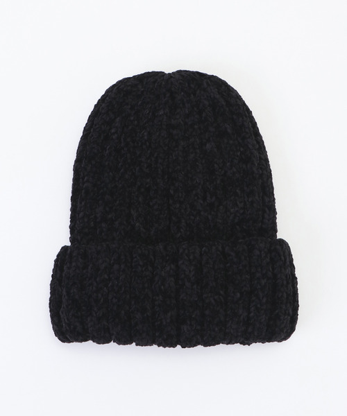 LBC（エルビーシー）の「モールニットワッチ（ニットキャップ/ビーニー・レディース・ブラック/ベージュ/ネイビー・FREE）」の2枚目の写真