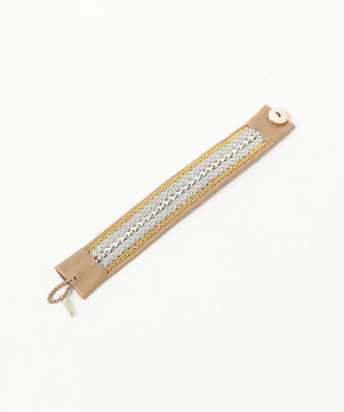 BEAMS LIGHTS(ビームスライツ)の「YOHEI NOGUCHI × BEAMS LIGHTS / 別注 Bracelet wide B レザー バングル(バングル/リストバンド・レディース・ブラック/ブラウン系その他4・ONE SIZE)」の9枚目の写真
