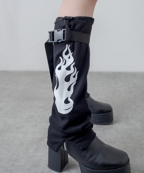 RASVOA（ラスボア）の「ファイヤーベルトレッグウォーマー（レッグウォーマー・レディース・ブラック・FREE）」の5枚目の写真