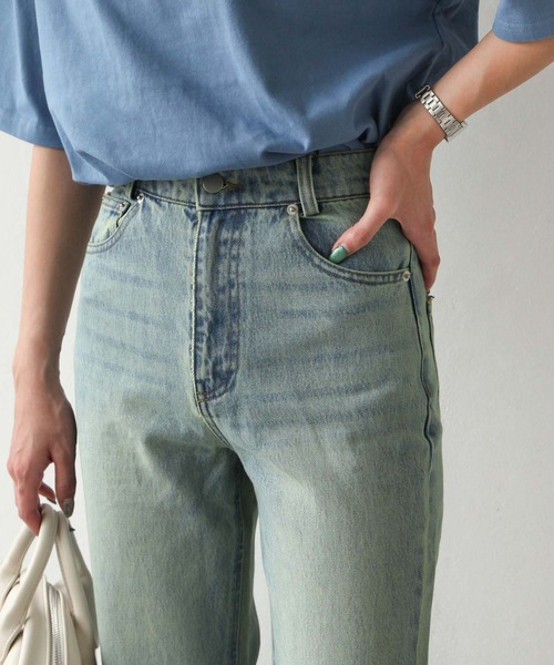 Chillfar（チルファー）の「フリンジフレアデニムパンツ（デニムパンツ・レディース・ブラック/サックスブルー/ブルー/アイボリー/ワンウォッシュ・SMALL/MEDIUM）」の11枚目の写真