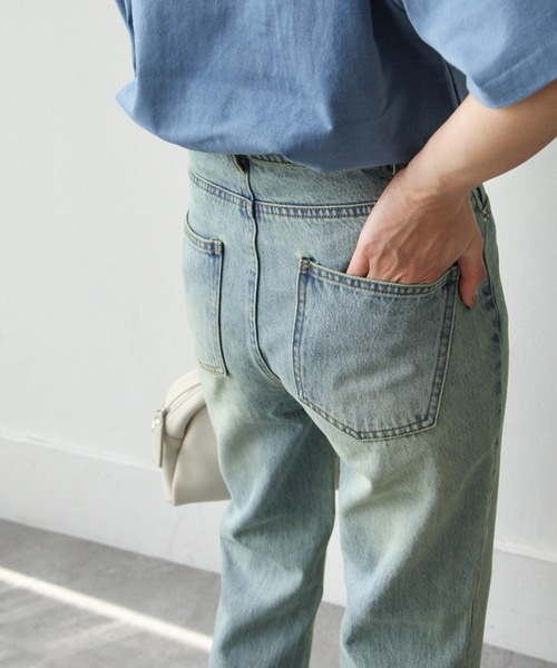 Chillfar（チルファー）の「フリンジフレアデニムパンツ（デニムパンツ・レディース・ブラック/サックスブルー/ブルー/アイボリー/ワンウォッシュ・SMALL/MEDIUM）」の9枚目の写真