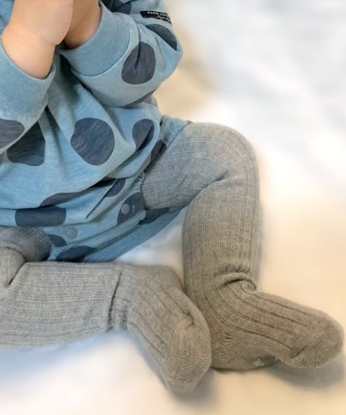 MAKE YOUR DAY(メイクユアデイ)の「ベビータイツ(その他ベビーウェア・キッズ・ライトグレー/ベージュ/オフホワイト/ピンク/グレイッシュブルー・70-80cm)」の3枚目の写真