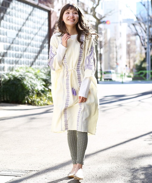 チチカカ（チチカカ）の「柄レギンス（レギンス/スパッツ・レディース・イエロー/グレー・FREE）」の9枚目の写真