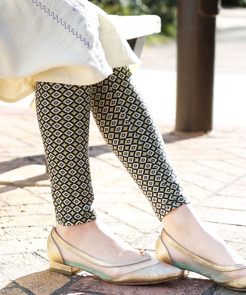 チチカカ（チチカカ）の「柄レギンス（レギンス/スパッツ・レディース・イエロー/グレー・FREE）」の10枚目の写真