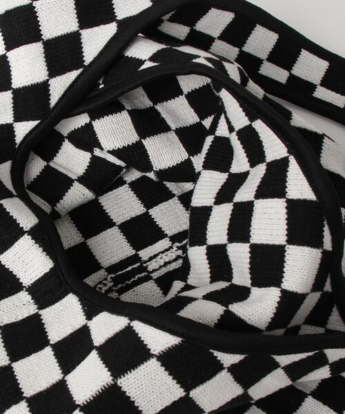 Figments（フィグメンツ）の「チェッカーニットショルダーバッグ（トートバッグ・レディース・ホワイト・FREE）」の4枚目の写真