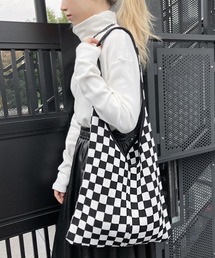 Figments | チェッカーニットショルダーバッグ(トートバッグ)