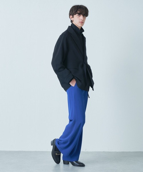 Lui's（ルイス）の「ボリュームジャージトラックジャケット（ブルゾン・メンズ・ブラック/グリーン・FREE）」の20枚目の写真