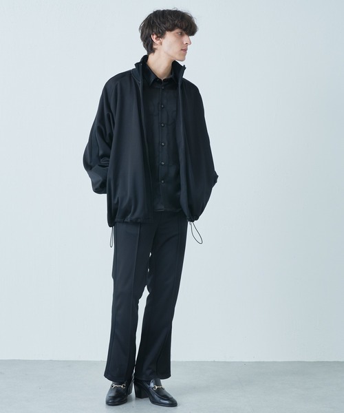 Lui's（ルイス）の「ボリュームジャージトラックジャケット（ブルゾン・メンズ・ブラック/グリーン・FREE）」の4枚目の写真