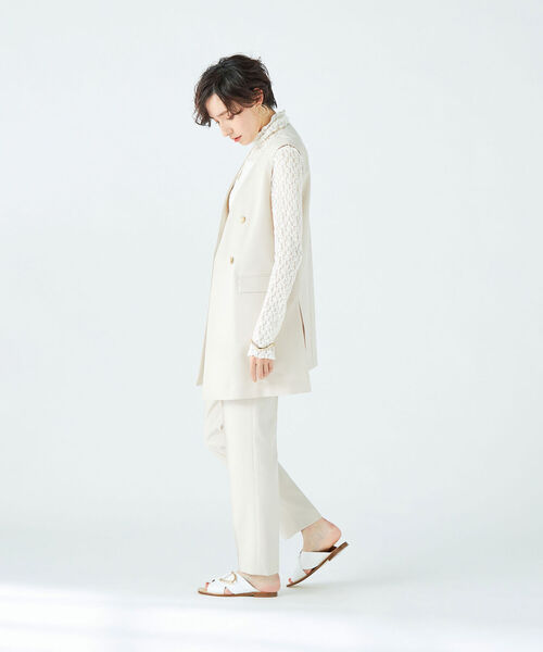NOLLEY’S Sophi（ノーリーズソフィ）の「梳毛調合繊スリットジレ（ベスト・レディース・ブラック/ベージュ・38）」の16枚目の写真