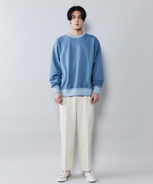 CONVERSE TOKYO（コンバーストウキョウ）の「デニムスラックスパンツ（デニムパンツ・メンズ・オフホワイト/インディゴブルー・LARGE/MEDIUM）」の6枚目の写真