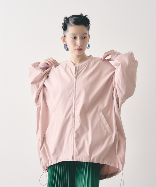 manana suerte(マニャーナスエルテ)の「オーバーサイズZIPブルゾン(ブルゾン・レディース・ピンク/ブラック・FREE)」の3枚目の写真