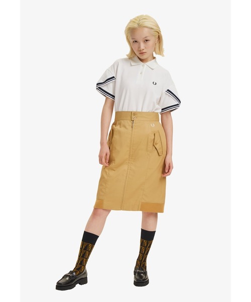 FRED PERRY（フレッドペリー）の「Tipped Sleeve Pique Shirt（ポロシャツ・レディース・ホワイト・10）」の9枚目の写真